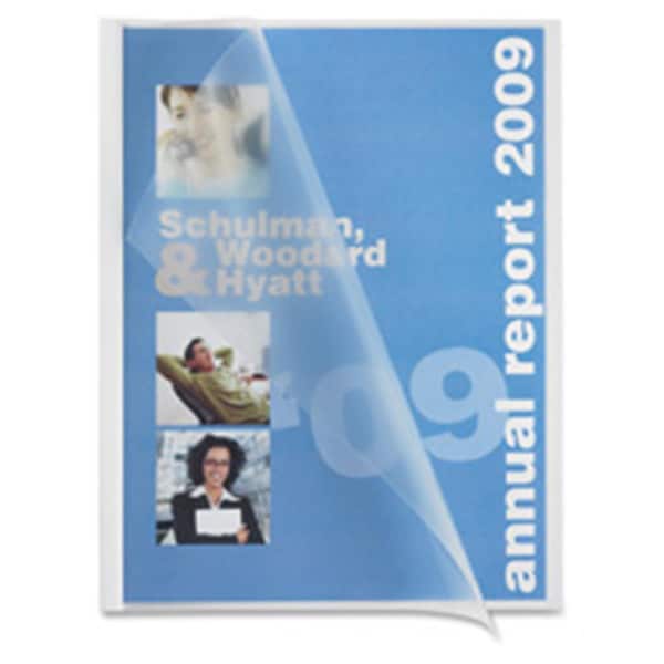 Business Source Report Cover- Poly-.13 in. Capacity- 50-PK- CL Cover-WE Binding BSN78503 - main